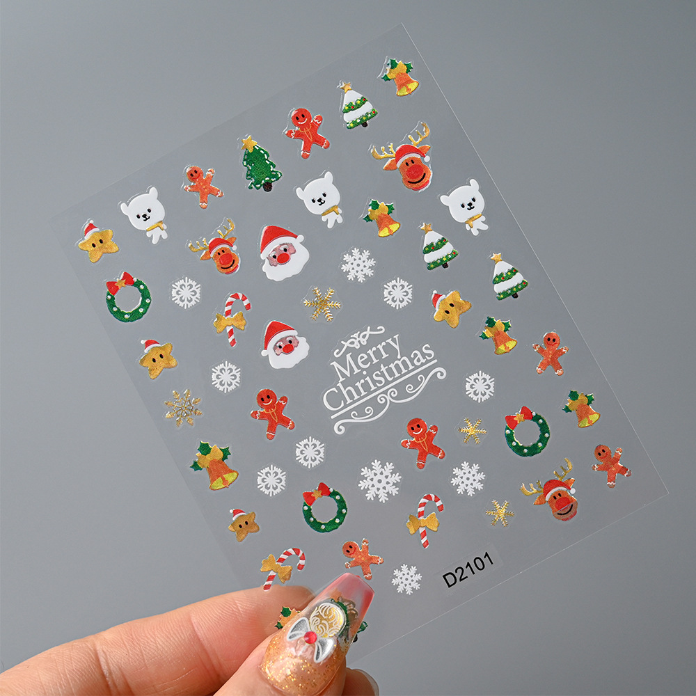 Nail Art Xmas - 1 шт. 5D рождественские наклейки для