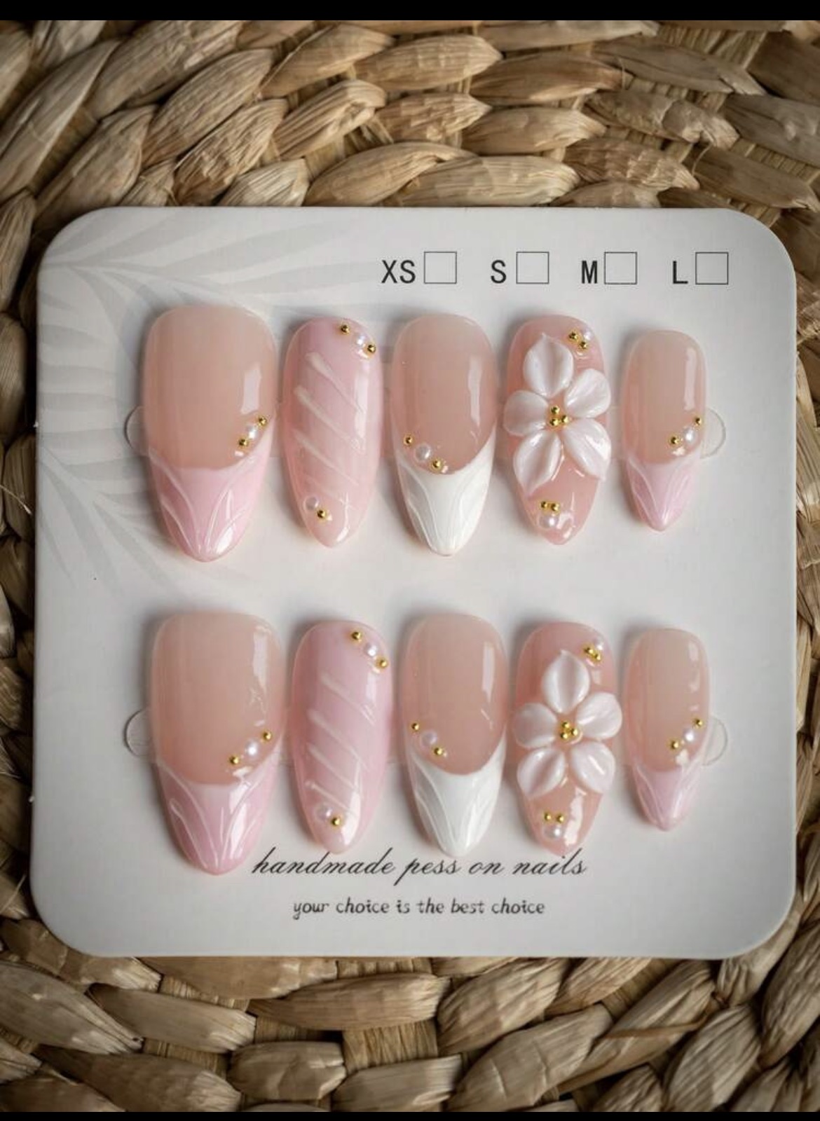 Nail Art Wedding - 10 штук искусственных ногтей в форме