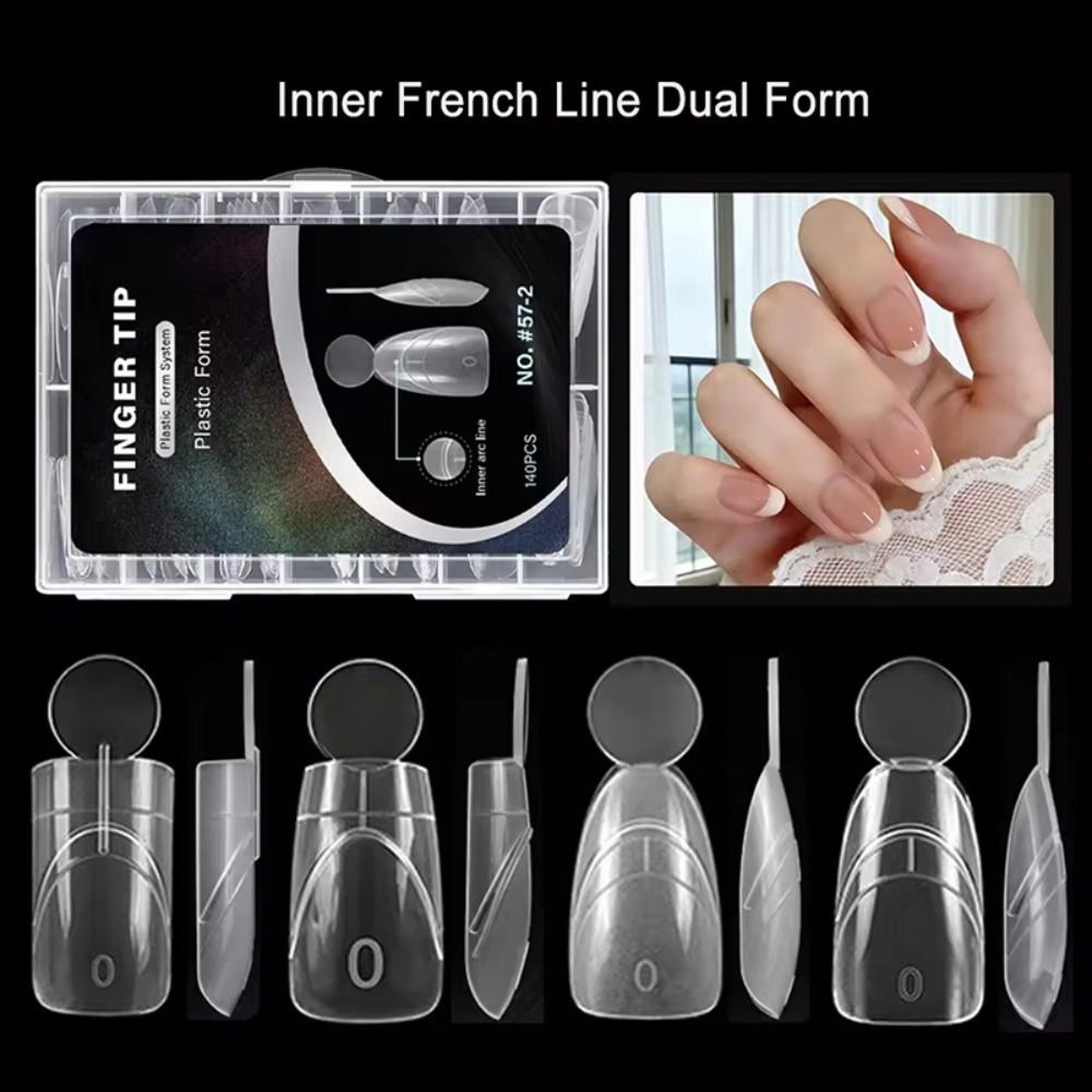 Nail Extension Form - 140 шт. матовых двойных форм для