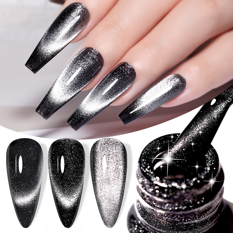 Nail Art Chrome - LILYCUTE 7 мл Черный кристаллический кот