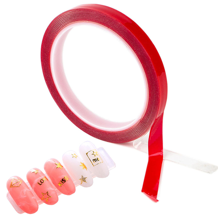 Striping Tape Nail - Двусторонняя лента для типсов ногтей, прозрачные