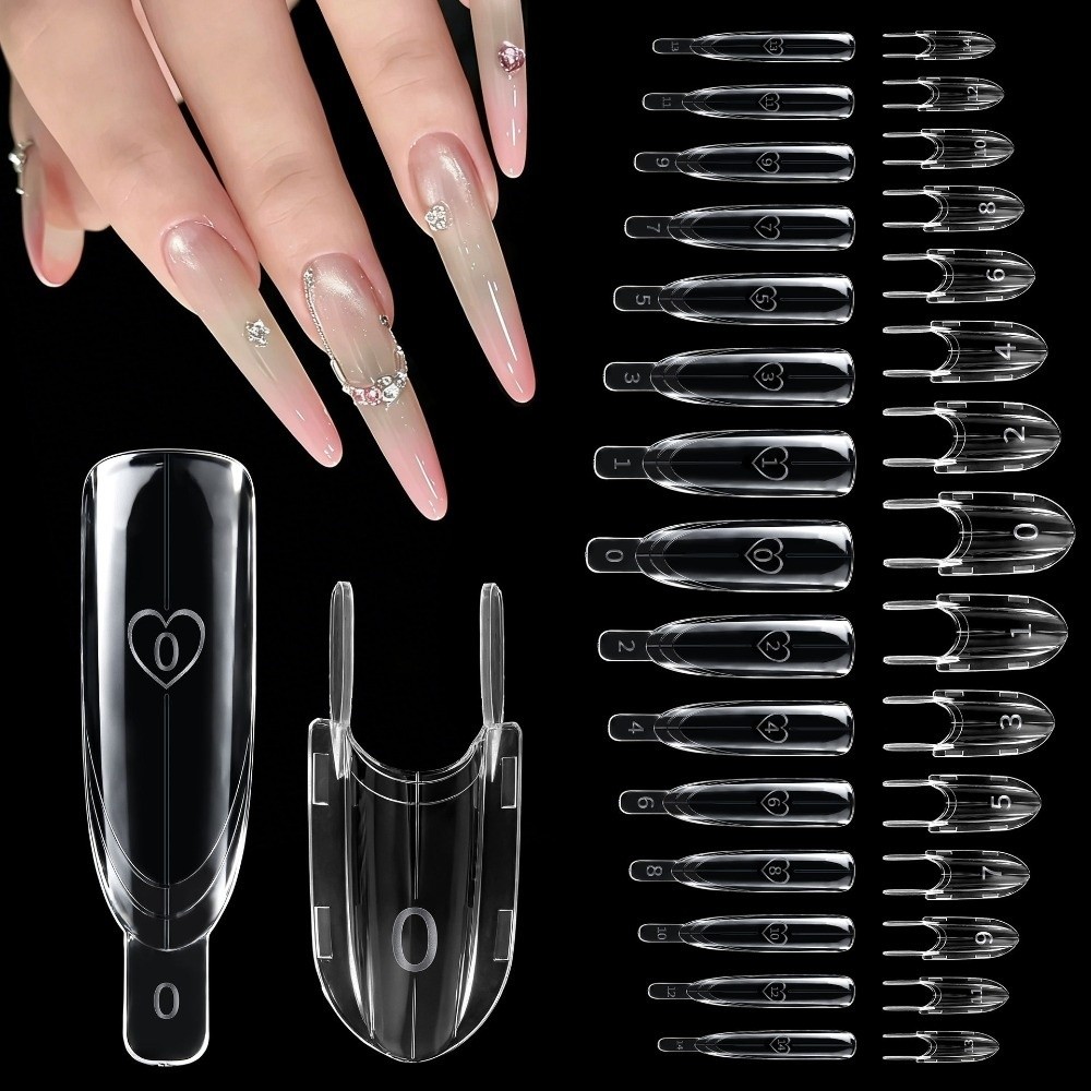 Nail Extension Form - 120 шт. многоразовых прозрачных форм для