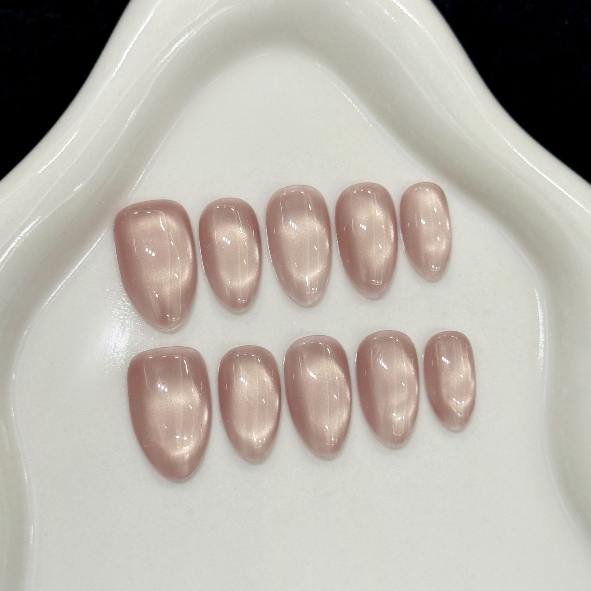 Nail Art Y2K - 10 шт., однотонные глянцевые стеклянные бусины