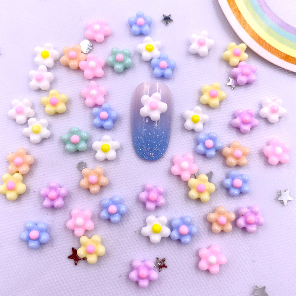 Nail Art Xmas - 100 шт. 8 мм, 3D, цветные,