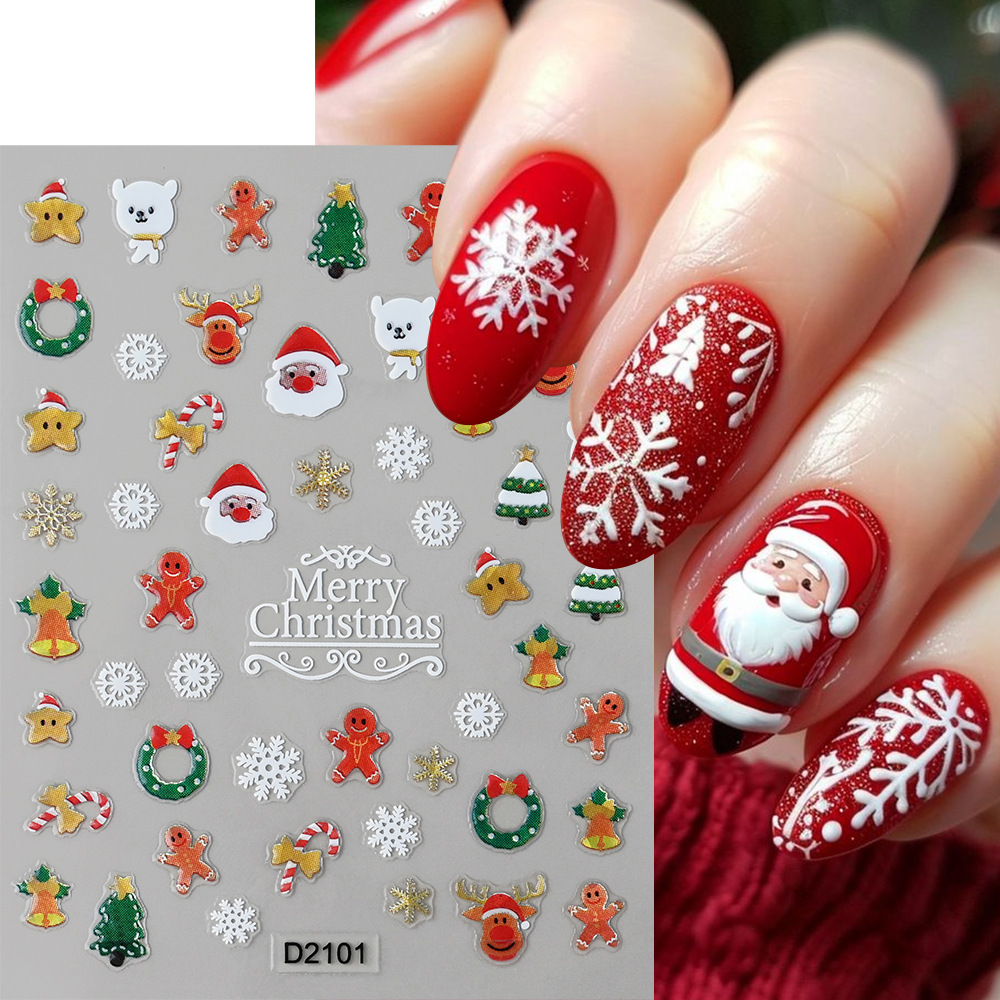 1 шт. 5D рождественские наклей – обзор и цена Nail Art Xmas