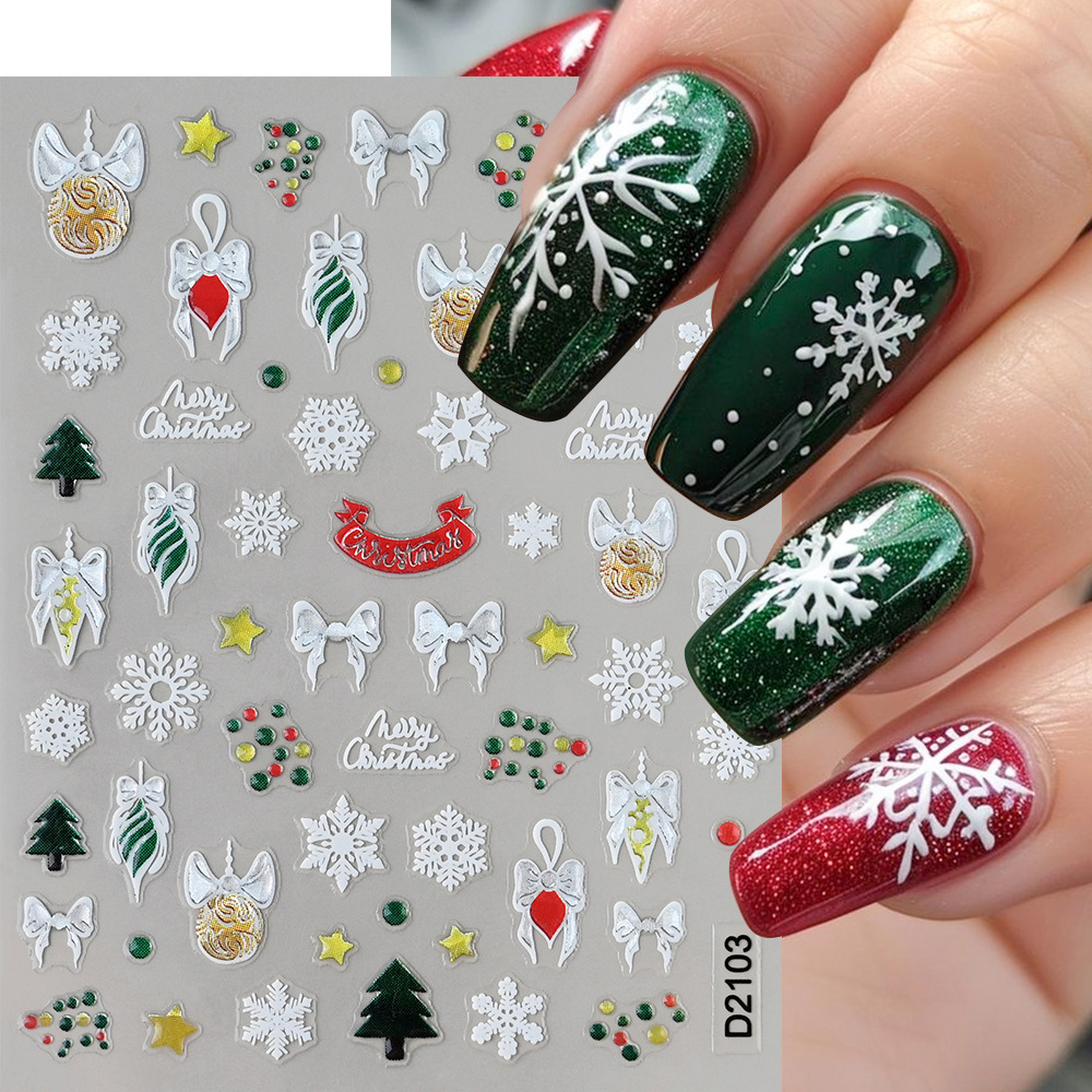 1 шт. 5D рождественские наклей – обзор и цена Nail Art Xmas