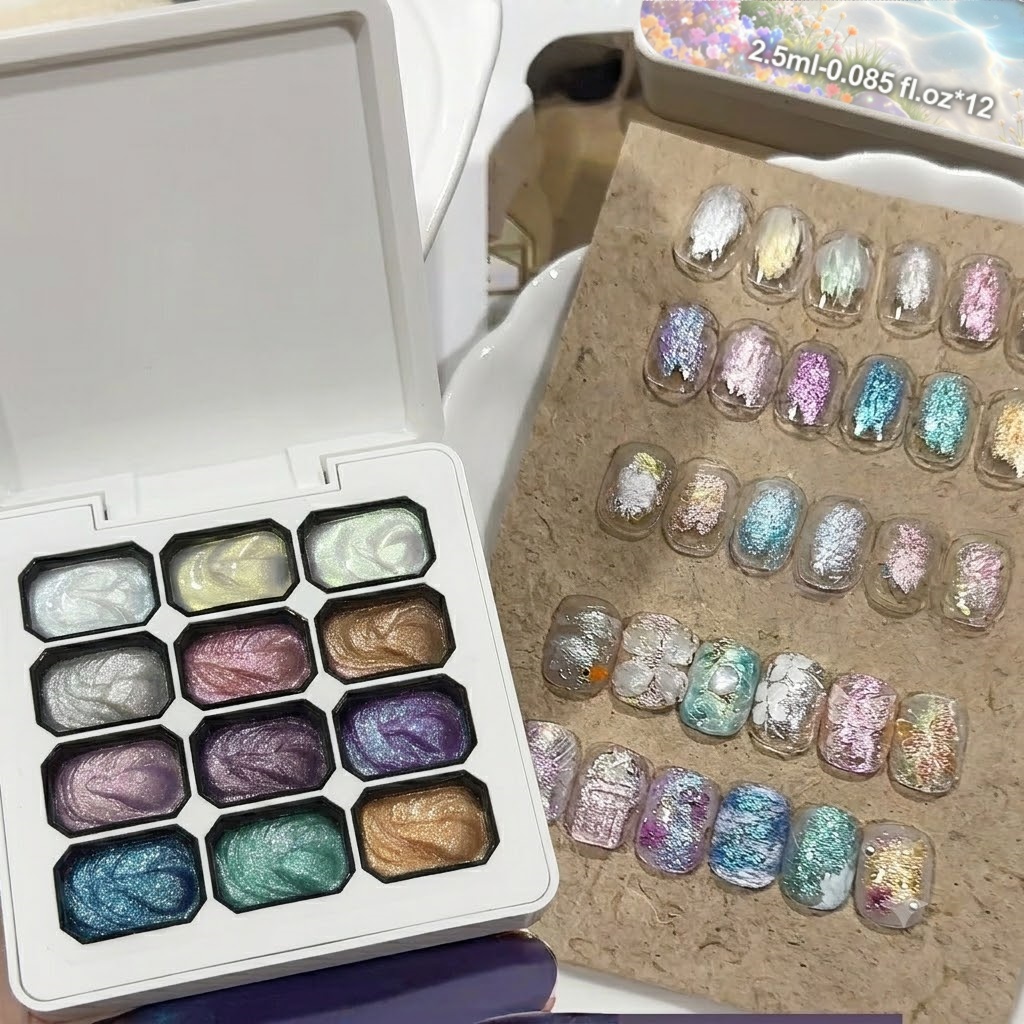 Набор из 12 цветов гель-лака A – обзор и цена Nail Art Chrome