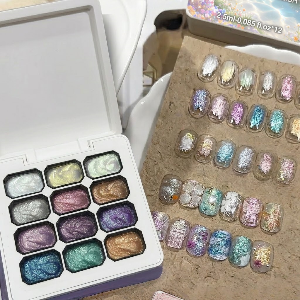 Набор из 12 цветов гель-лака A – обзор и цена Nail Art Chrome