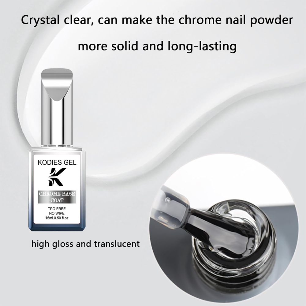 KODIES GEL Прозрачное хромиров – обзор и цена Nail Art Chrome