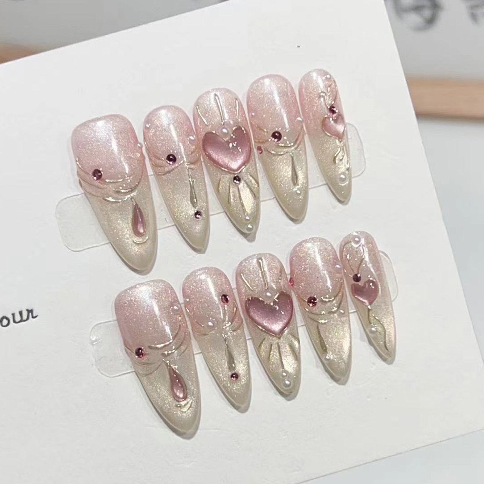 10 шт., миндалевидные глянцевы – обзор и цена Nail Art Wedding