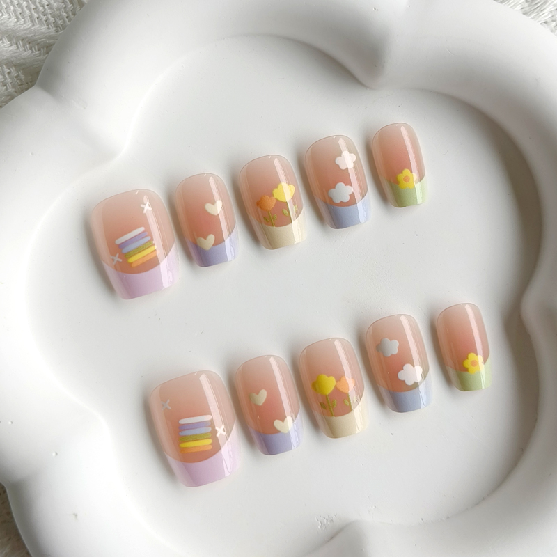 10 шт. Женские накладные ногти – обзор и цена Nail Art Y2K