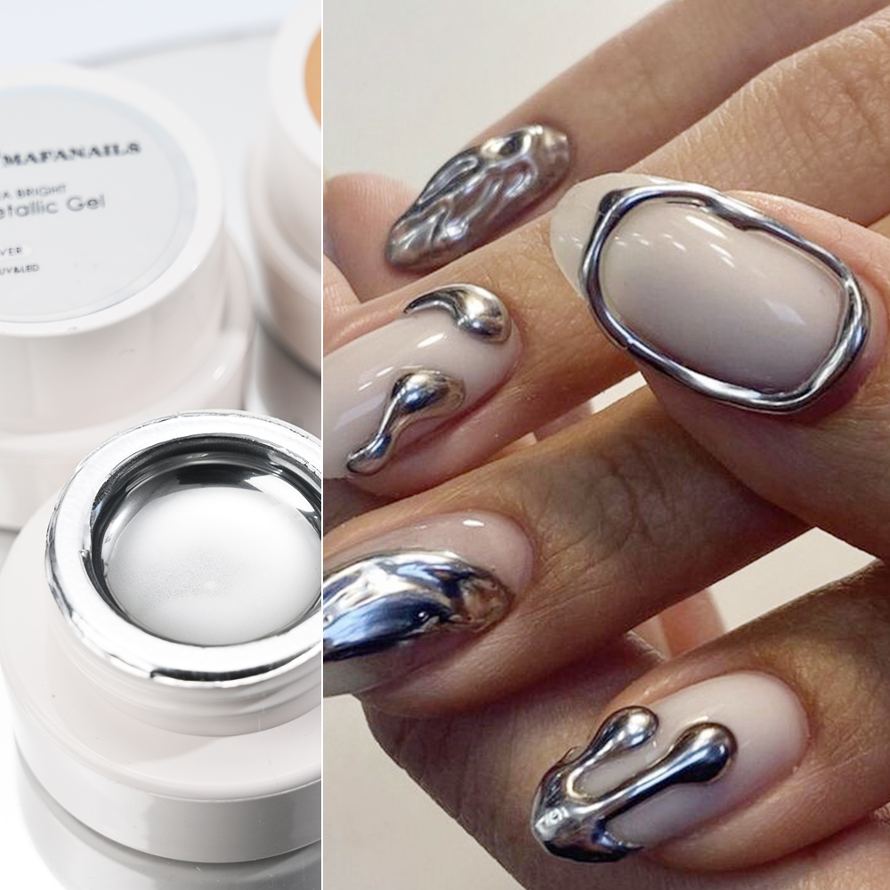 5 мл серебристо-золотой металл – обзор и цена Nail Art Chrome