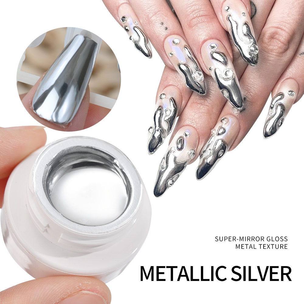 5 мл серебристо-золотой металл – обзор и цена Nail Art Chrome