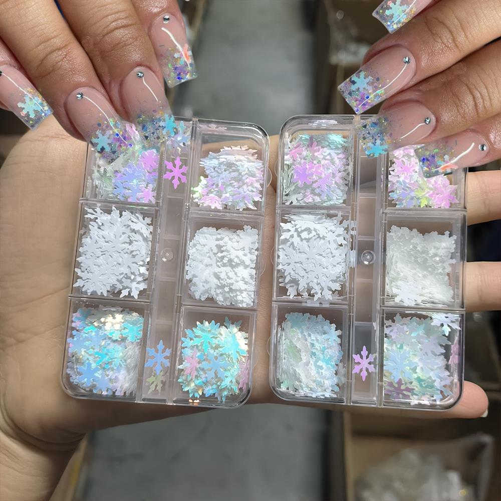 6/12 сеток 3D Аврора рождестве – обзор и цена Nail Art Xmas