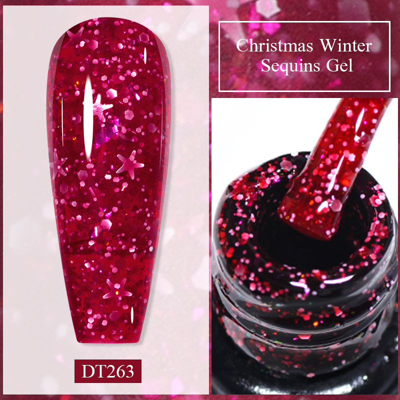 7 мл Рождественский блестящий  – обзор и цена Nail Art Xmas