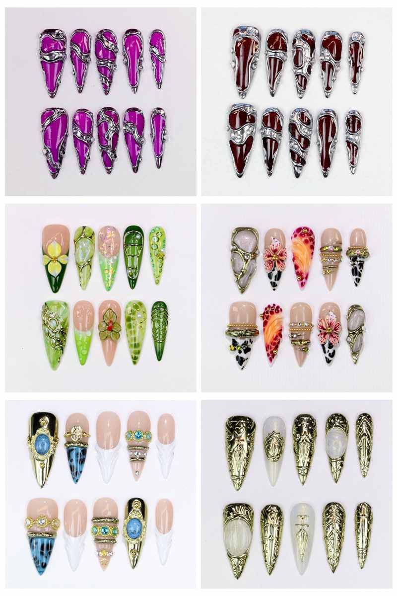 10 шт. длинных накладных ногте – обзор и цена Nail Art Wedding