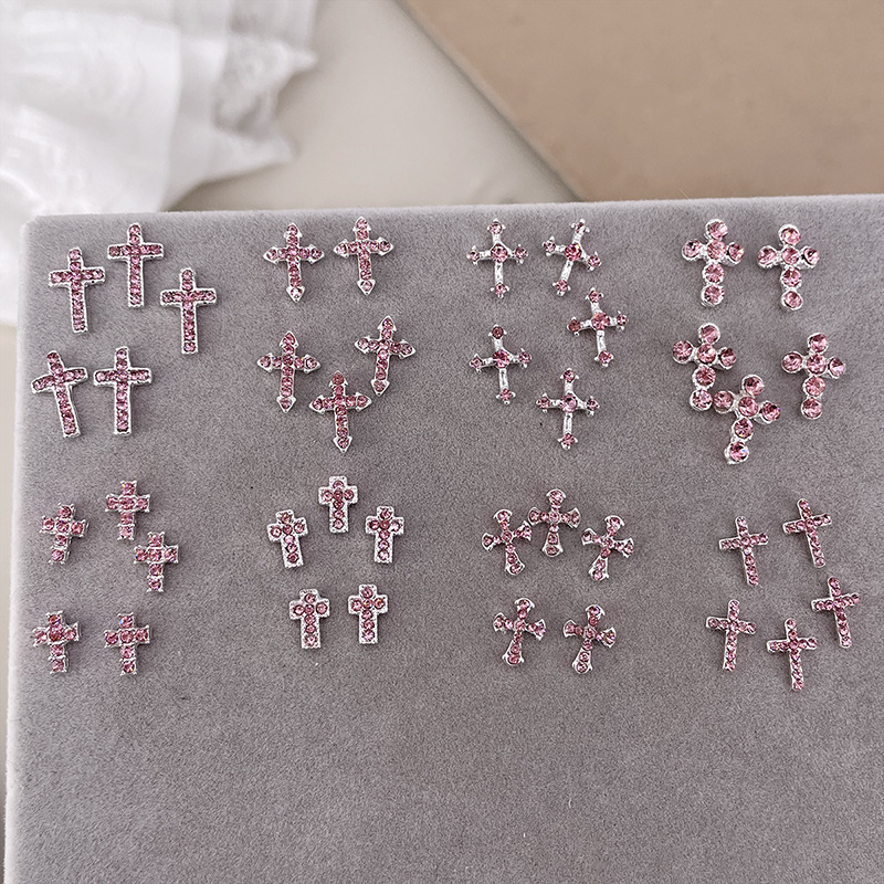 10 шт., блестящие розовые брил – обзор и цена Nail Art Lotso
