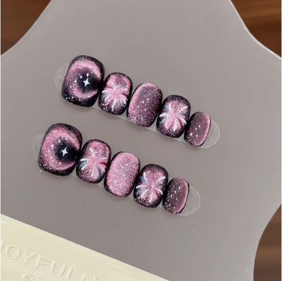 10 шт. фиолетовые короткие кру – обзор и цена Nail Art Cat Eye