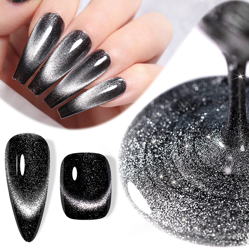 LILYCUTE 7 мл Черный кристалли – обзор и цена Nail Art Chrome