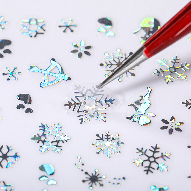 Голографические Серебряные Сне – обзор и цена Nail Art Xmas