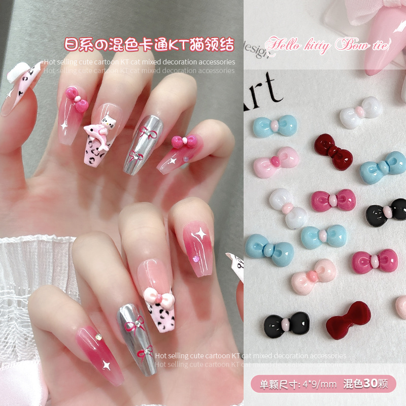30 шт., 3D-подвески с бантиком – обзор и цена Nail Art Lotso
