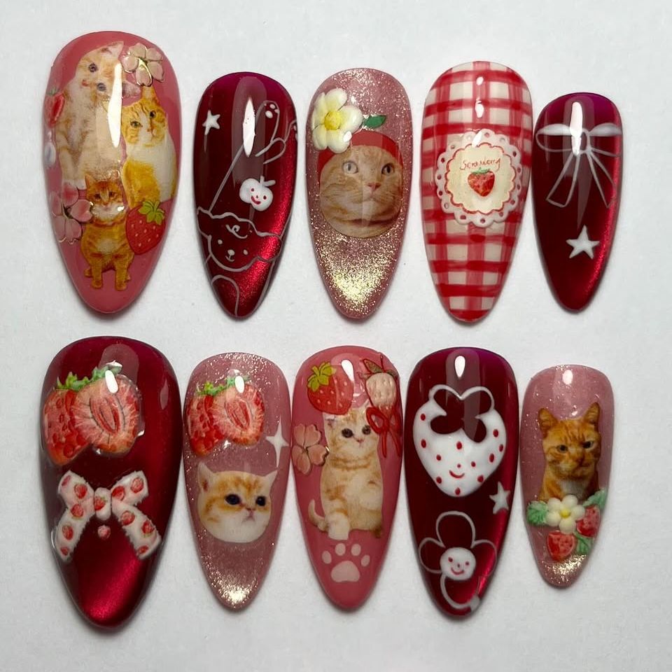 24 шт., накладные ногти с клуб – обзор и цена Nail Art Y2K